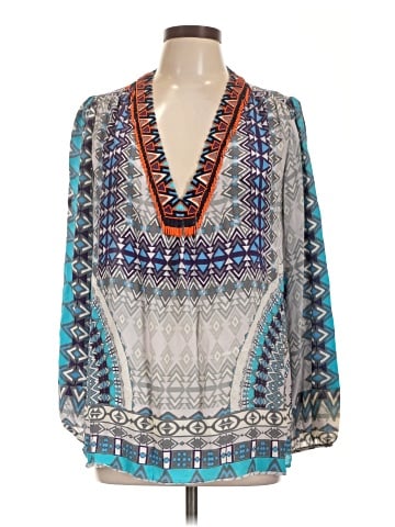 Rococo Sand 3/4 Sleeve Silk Top (view 1)