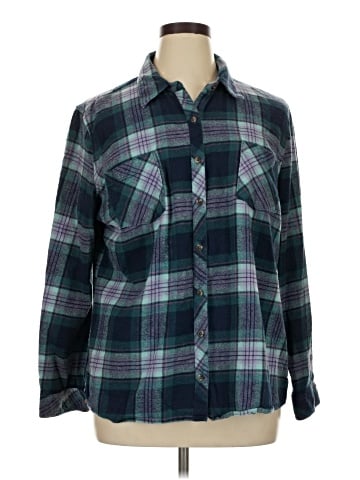 Natural Reflections Long Sleeve Button-Down Shirt (view 1)