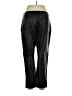 Susan Graver 100% Polyurethane Black Track Pants Size 16 (petite) - photo 2