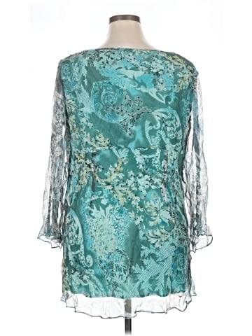 Jeanne Alexander 3/4 Sleeve Silk Top (view 2)
