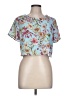 Material Girl Blue Short Sleeve Blouse Size L - photo 1