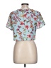 Material Girl Blue Short Sleeve Blouse Size L - photo 2