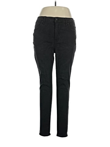 Madewell 10" High-Rise Skinny Jeans in Black Frost Wash (view 1)