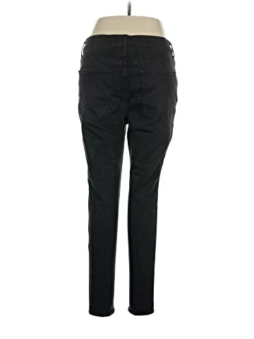 Madewell 10" High-Rise Skinny Jeans in Black Frost Wash (view 2)