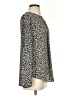 Ann Taylor 100% Polyester Animal Print Ivory Long Sleeve Blouse Size S - photo 4