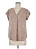 Monday Fun 100% Polyester Animal Print Brown Short Sleeve Blouse Size M - photo 1