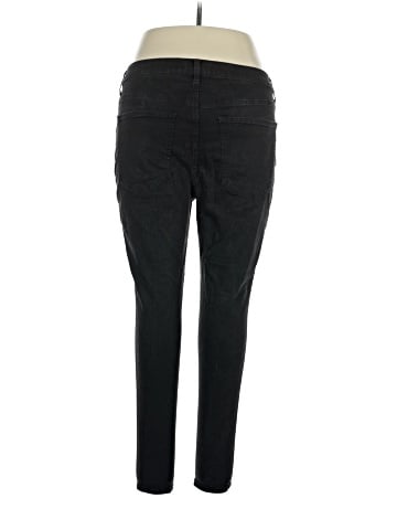 Madewell 10" High-Rise Skinny Jeans in Black Frost Wash (view 2)