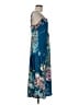 Natori 100% Polyester Paisley Blue Casual Dress Size M - photo 4