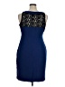 Worthington Solid Blue Cocktail Dress Size 16 Petite - photo 2