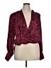 Express 100% Polyester Red Long Sleeve Blouse Size XL - photo 1