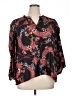 Cupio 100% Polyester Paisley Black 3/4 Sleeve Blouse Size XL - photo 1