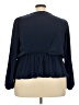 On 34th 100% Polyester Blue Long Sleeve Blouse Size 2X - photo 2