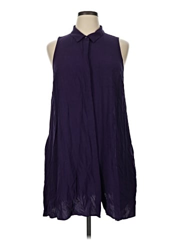 a.n.a. A New Approach Sleeveless Button-Down Shirt (view 1)