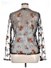 Express 100% Nylon Gray Long Sleeve Blouse Size XL - photo 2