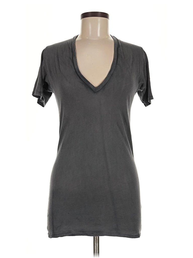 Pre-owned Monrow Short Sleeve T-shirt In Gray