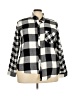 Maurices Checkered-gingham Black Long Sleeve Button-Down Shirt Size 2X - photo 1