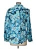 Talbots 100% Cotton Print Blue Long Sleeve Button-Down Shirt Size L - photo 2