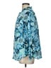 Talbots 100% Cotton Print Blue Long Sleeve Button-Down Shirt Size L - photo 5
