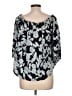 Splendid 100% Rayon Blue 3/4 Sleeve Blouse Size L - photo 2