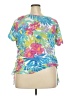 Fresh Tropical Blue Short Sleeve Top Size 2X - photo 2