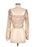 Japna 100% Polyester Tan Long Sleeve Top Size L - photo 2