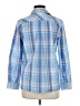 Talbots 100% Cotton Plaid Blue Long Sleeve Button-Down Shirt Size M - photo 2