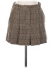 MNG Plaid Brown Casual Skirt Size 1 - photo 1