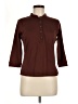 Peruvian Connection Brown 3/4 Sleeve T-Shirt Size M - photo 1