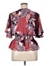 Venus 100% Polyester Red Short Sleeve Blouse Size 1X - photo 2