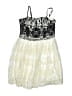 Un Deux Trois 100% Polyester Ivory Dress Size 10 - photo 1