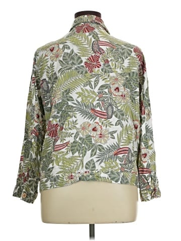 Cj Banks Long Sleeve Button-Down Shirt (view 2)