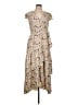 MELLODAY 100% Polyester Floral Tan Casual Dress Size L - photo 1