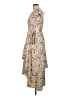 MELLODAY 100% Polyester Floral Tan Casual Dress Size L - photo 5