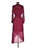 Custommade Paisley Burgundy Casual Dress Size M - photo 2
