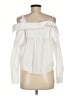 Maje 100% Cotton Ivory White Long Sleeve Blouse Size Med (2) - photo 2