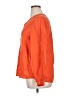 Boden 100% Linen Orange 3/4 Sleeve Blouse Size 14 - photo 5
