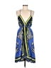 MNG Suit 100% Polyester Paisley Blue Casual Dress Size 10 - photo 1