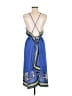 MNG Suit 100% Polyester Paisley Blue Casual Dress Size 10 - photo 2