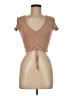 Pull&Bear Tan Sleeveless T-Shirt Size M - photo 1