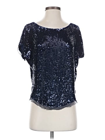 Haute Hippie Short Sleeve Silk Top (view 1)