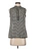 Banana Republic 100% Polyester Houndstooth Black Sleeveless Blouse Size 4 - photo 1