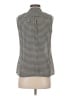 Banana Republic 100% Polyester Houndstooth Black Sleeveless Blouse Size 4 - photo 2