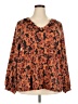 Bobeau Orange Long Sleeve Blouse Size 2X - photo 1