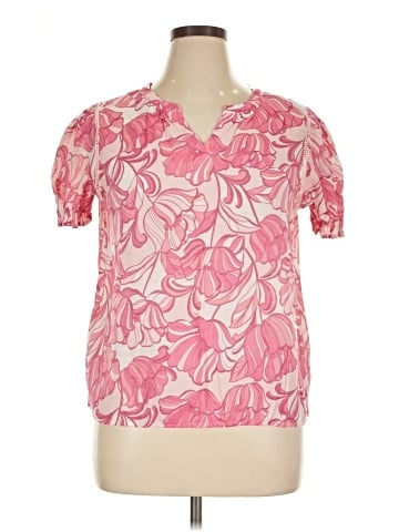 Como Black Short Sleeve Blouse (view 1)