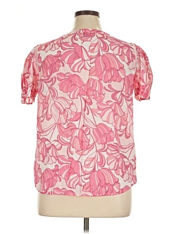 Como Black Short Sleeve Blouse (view 2)