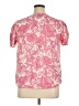 Como Black Pink Short Sleeve Blouse Size XL - photo 2