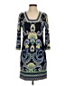 Laundry by Shelli Segal Paisley Blue Casual Dress Size 0 - photo 1