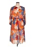 Etcetera 100% Polyester Print Orange Casual Dress Size 14 - photo 1