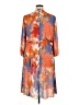 Etcetera 100% Polyester Print Orange Casual Dress Size 14 - photo 2
