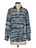 J. McLaughlin 100% Tencel Tie-dye Blue Long Sleeve Button-Down Shirt Size XS - photo 1